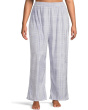 Plus Minky Fleece Long Sleeve Notch Top & Long Pants Set