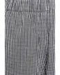 Petite Organic Cotton Pucker Check Ankle Wide Pants