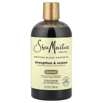 SheaMoisture, укрепляющий и восстанавливающий шампунь с ямайским чёрным касторовым маслом, 384 мл (13 жидк. унций)