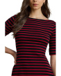 Striped Stretch Cotton Midi Dress