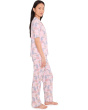 Petite Sunshine Meadows Elbow Sleeve Notch Collar Girlfriend Pajama Set