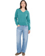 Long Sleeve Deep V-Neck Sweatshirt