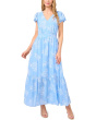 V-Neck Flutter Sleeve Maxi Dress