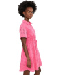 Button-Down Belted Lace Mini Dress