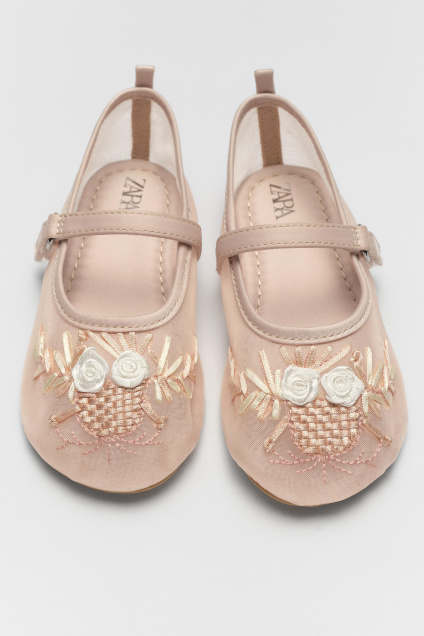 Zara БАЛЕРИНА ИЗ ОРГАНЗЫ С ЦВЕТАМИ 535950818-050-19