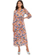 Wrap Front Bubble Sleeve Maxi