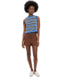 Loriana Texture Stripe Tank