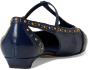 Valkie Studded Kitten Heel T-strap Flat Mule