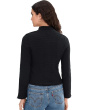 Fringe Mix Knit Bomber Jacket