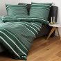 Janine Mako-Satin Bettwäsche J.D. 87105 jade waldgrün 200x200 cm   2x 80x80 cm