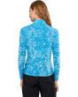 Bubbles Print Long Sleeve Sunsense 1/4 Zip Top