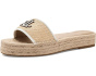 Polly Leather-Trim Raffia Espadrille