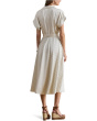 Striped Belted Twill Dress