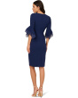 Crepe Combo Midi Dress