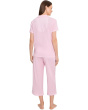 Short Sleeve Notch Top & Capri Pajama Set