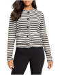 Striped Fringe Mix Femme Knit Jacket