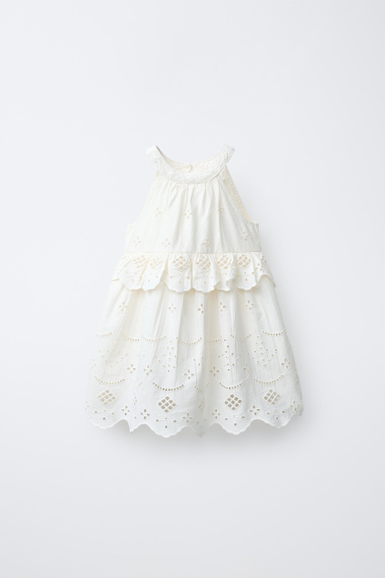 Zara ПЛАТЬЕ-БРЕТЕЛЬКА С ВЫШИВКОЙ 498675114-712-18