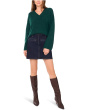 Wide Sleeve High-Low V-Neck