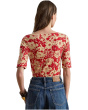 Floral Stretch Cotton Boatneck Tee