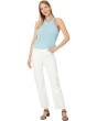 The '90s Straight Crop Jean in Tile White: Raw-Hem Edition