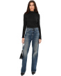Coverstitch Turtleneck Drapey Rayon Rib