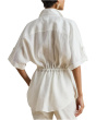 Linen Roll-Tab Sleeve Tunic