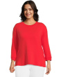 3/4 Sleeve Hi-Lo Tunic with Side Slits