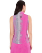 Sleeveless Zip Front Mandarin Collar