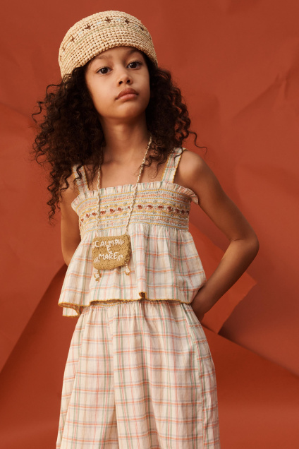 Zara ТОП В КЛЕТКУ С ЦВЕТОЧНОЙ ВЫШИВКОЙ - ОГРАНИЧЕННАЯ СЕРИЯ 532733547-330-6