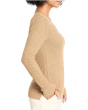 Shimmer Waffle V-neck Sweater