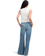 Wide Sweep Trouser with Seam in Robertson Wash