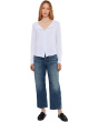 Long Sleeve Exposed Seams Button-Up Slim Cardi