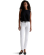 Mari Mid-Rise Slim Straight Jeans in White