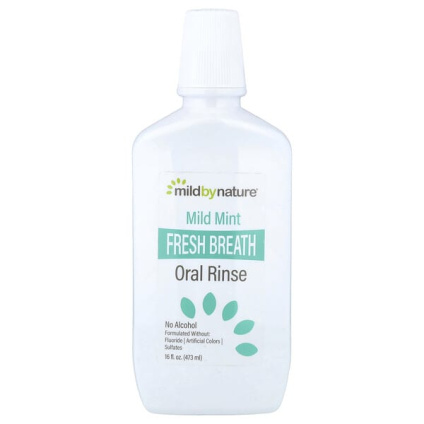 Mild By Nature, Ополаскиватель для полости рта Fresh Breath, без спирта, мягкая мята, 473 мл (16 жидк. Унций)