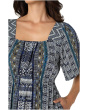 Elbow Sleeve Square Neck Woven Maxi Dress With Pockets