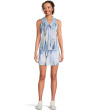 Matrix Print Sleeveless Top