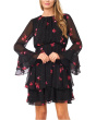 Long Sleeve Ruffled Mini Dress