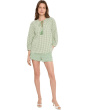 Tie Neck Peasant Sleeve Blouse
