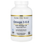 California Gold Nutrition, омега-3, 6 и 9, с рыбьим жиром с омега-3 и маслом семян бурачника, ЭПК, ДГК, ГЛК и линолевая кислота, натуральный лимон, 180 капсул из рыбьего желатина
