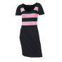 Designer-Etuikleid, schwarz-rosa