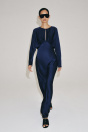 Zara Длинное атласное платье ZW COLLECTION синего цвета
