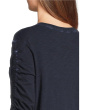 Enzyme Wash Jersey - Crew Neck Ruched Sleeve Tee