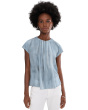 Gathered Cap Sleeve Blouse