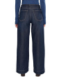 Mid-Rise Patch Pocket Wide Leg Double Button Pants