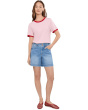 Berkyn Relaxed Denim Fray Hem Shorts