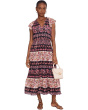 Double Flutter Sleeve Paisley Midi Dress