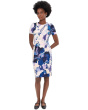 Short Sleeve Floral Scuba Sheath