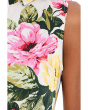 Sleeveless Collared Neck Floral Cotton Midi