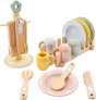 Kinderküche zubehör Holz, Aolkee Holz Spielzeug Küchengeschirr Set, Kleinkind Küche Set, küchenzubehör Kinder , zubehör kinderküche Kinder Rollenspiel Alter 3+ JahreK