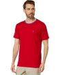 U.S. POLO ASSN. Мужская трикотажная футболка с круглым вырезом и коротким рукавом, окрашенная пряжей с воротником-стойкой из джерси